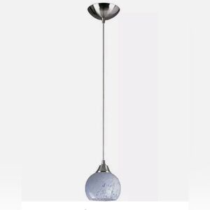 NIB ELK 101-1SW Light Mela Pendant In Beige & Snow White Hand Blown Globe